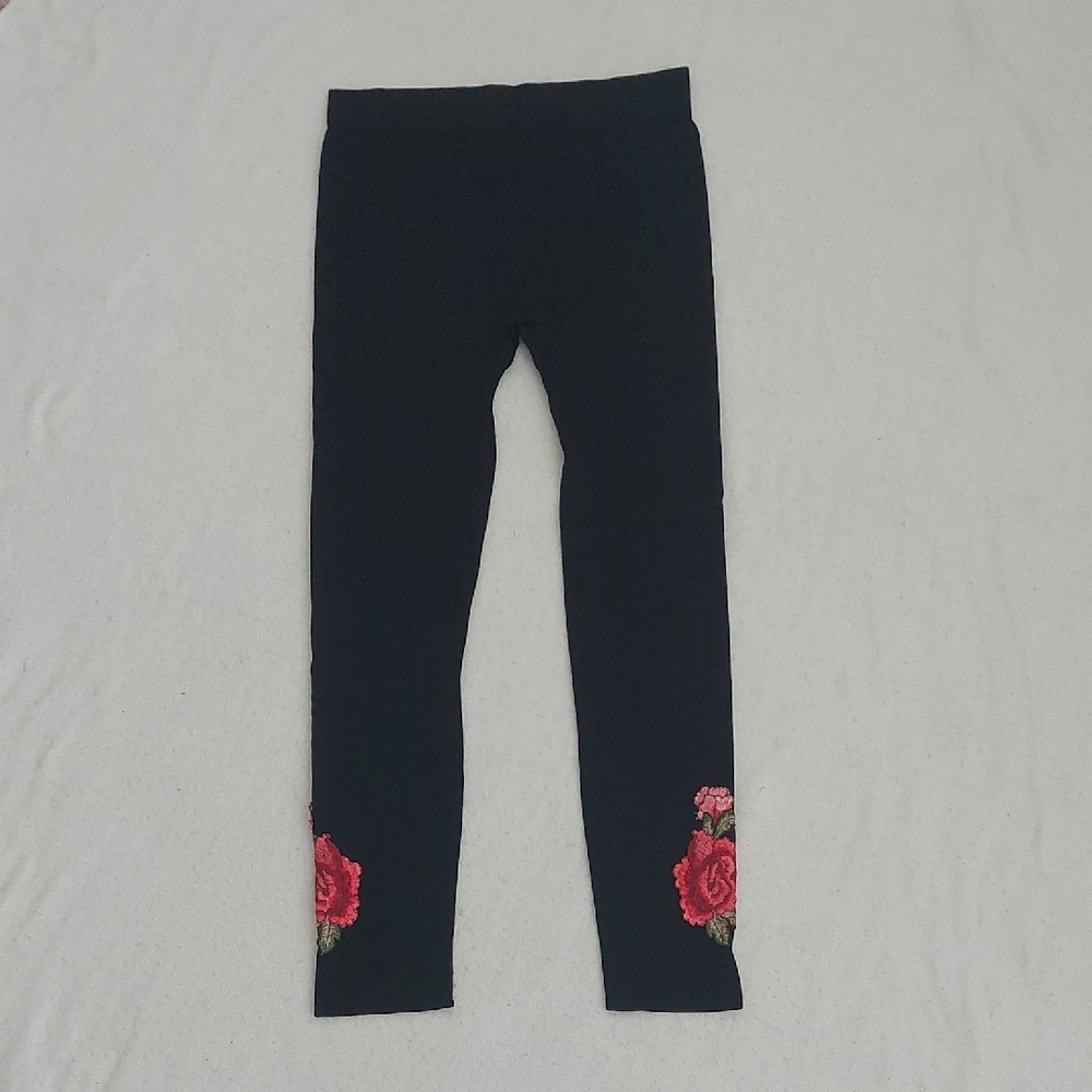 MEGA WEAR Floral Embroidered Maternity Leggings NWOT
